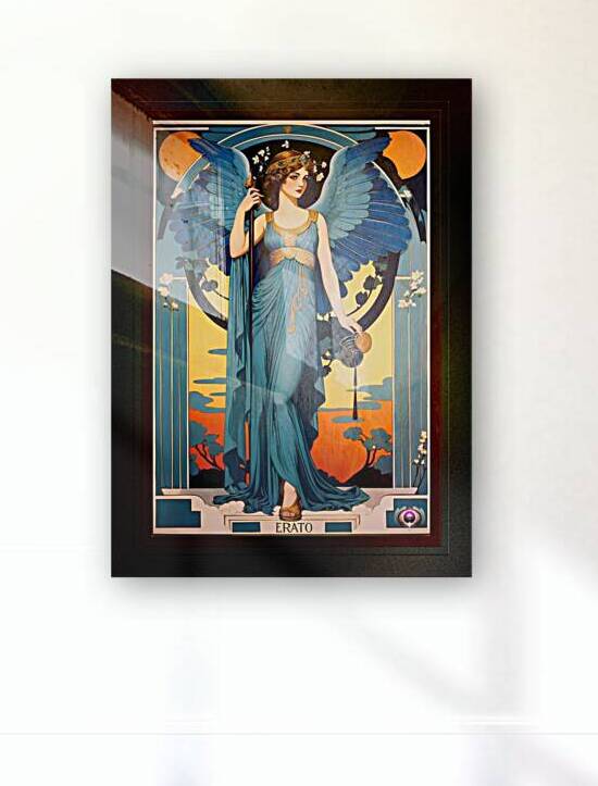 Erato Greek Muse Of Poetry Art Deco Mythological Poster AI Concept Art by Xzendor7 by xzendor7