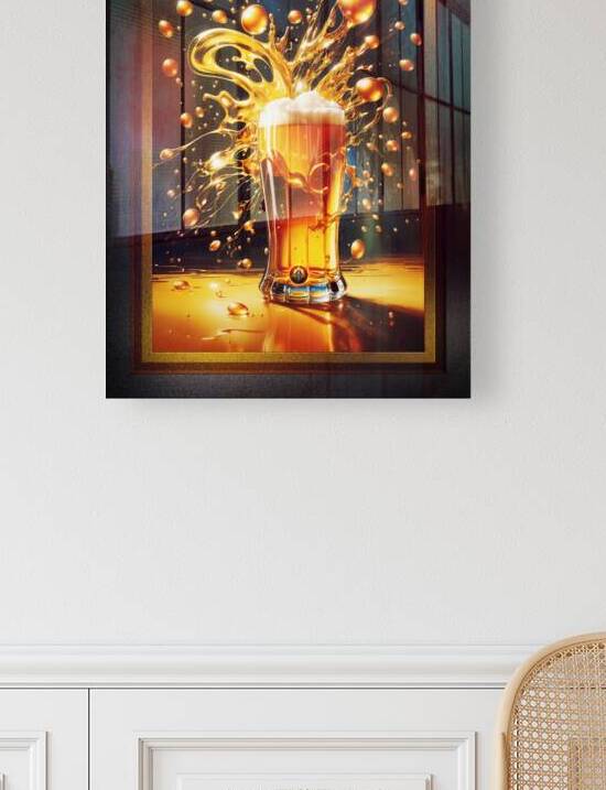 The Explosive Deliciousness Of Beer Retro Fusion Brew Masters Poster Art AI Concept Creation by Xzendor7 by xzendor7