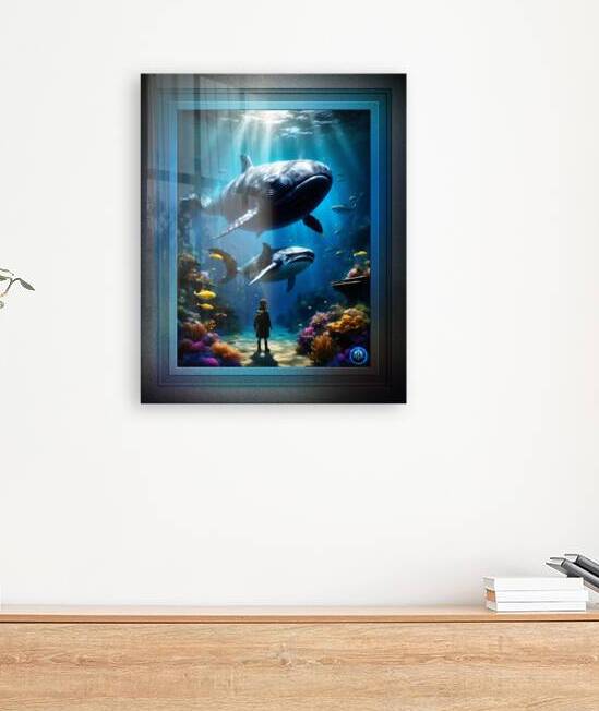 Oh Whale Beneath The Waves Im On My Way To School Surreal Fantasy AI Concept Creation by Xzendor7 by xzendor7