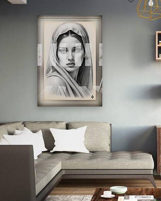 A Classical Art Portrait Illustration Of A Lady Wearing A Veil AI Concept Creation by Xzendor7 by xzendor7