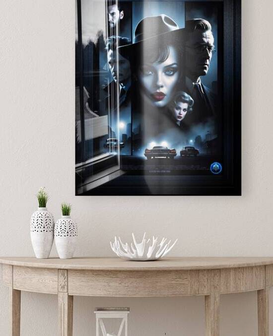 Mystery And Mayhem Film Noir 90s Movie Posters Crime Drama AI Concept Art by Xzendor7 by xzendor7
