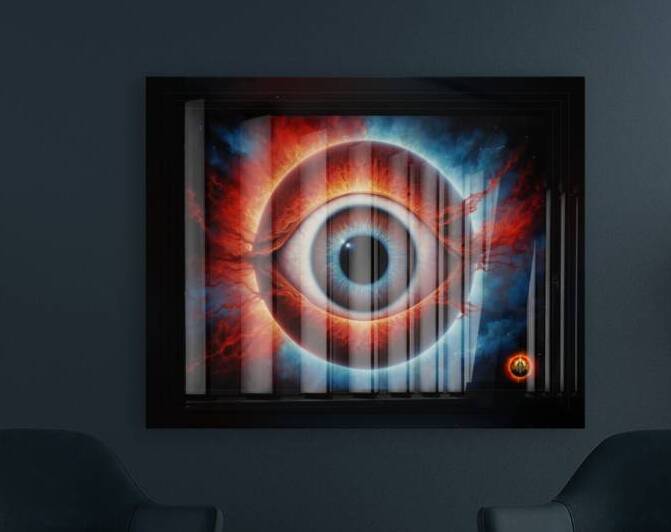 Fiery Eye Of The Eternal Cosmos AI Concept Art by Xzendor7 by xzendor7