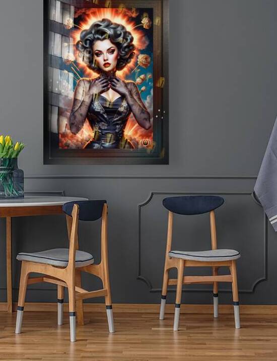 Atomic Blooms From The Blast Of Light Barbenheimer Retro Fusion Pin Up Captivating AI Poster Art by Xzendor7 by xzendor7