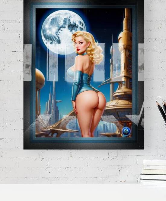 The Future Looks Golden Stunning Retro Fusion Pin Up AI Concept Art by Xzendor7 by xzendor7