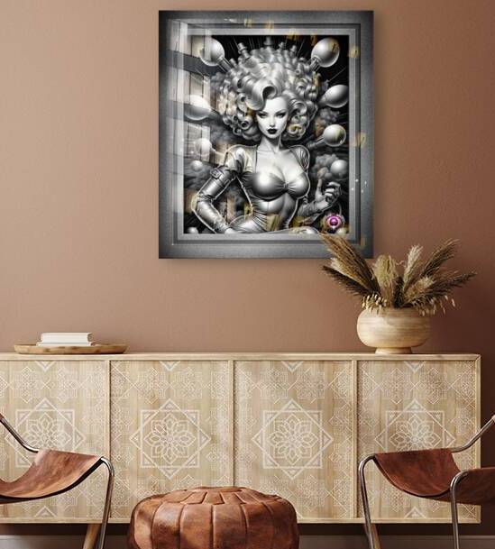 The Hands Of Atomic Science Are Everywhere Barbenheimer Retro Fusion Pin Up AI Concept Art by Xzendor7 by xzendor7