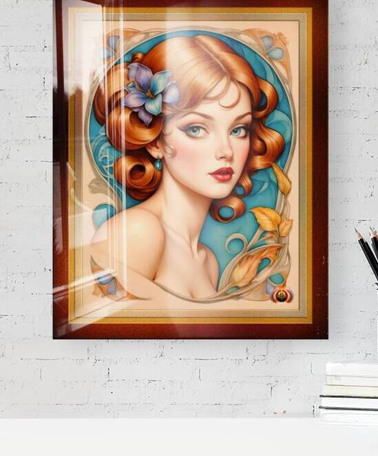 Art Nouveau Portrait Of A Daydream Beauty Stunning AI Concept Art by Xzendor7 by xzendor7