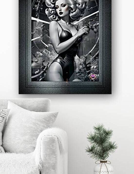 I Dabble In Mechanical Engineering Barbenheimer Retro Fusion Pin Up AI Concept Art by Xzendor7 by xzendor7