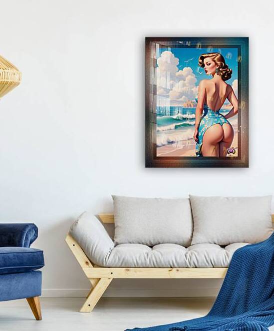 The Buns Need Sun Too AI Stunning Pin Up Girl Concept Art by Xzendor7 by xzendor7