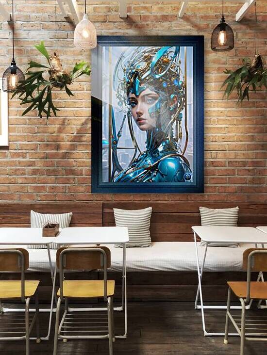 Stunning Cyborg Sci-Fi Portrait Of A Lady AI Concept Art by Xzendor7 by xzendor7