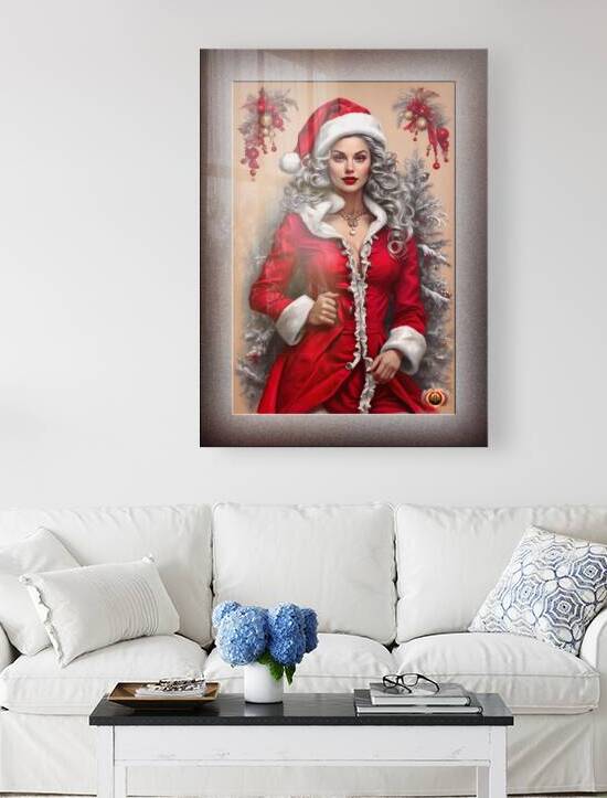 Platinum Blonde Christmas Pin Up Helper AI Concept Art by Xzendor7 by xzendor7