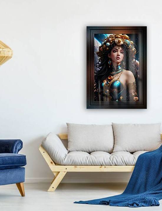Klayva Mastenaicia Mistress Of The Cosmic Wind Sci-Fi Fantasy AI Concept Art Portrait by Xzendor7 by xzendor7
