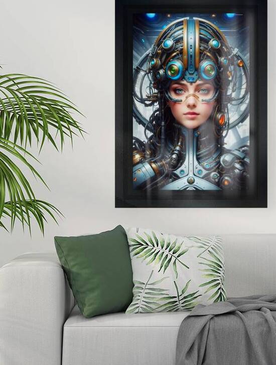 Young Lady In Advance Battle Armor Captivating Portrait AI Concept Art by Xzendor7 by xzendor7