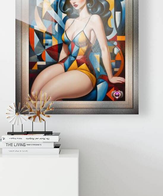 Curves And Lines Define Me Cubism Captivating Portrait AI Concept Art by Xzendor7 by xzendor7