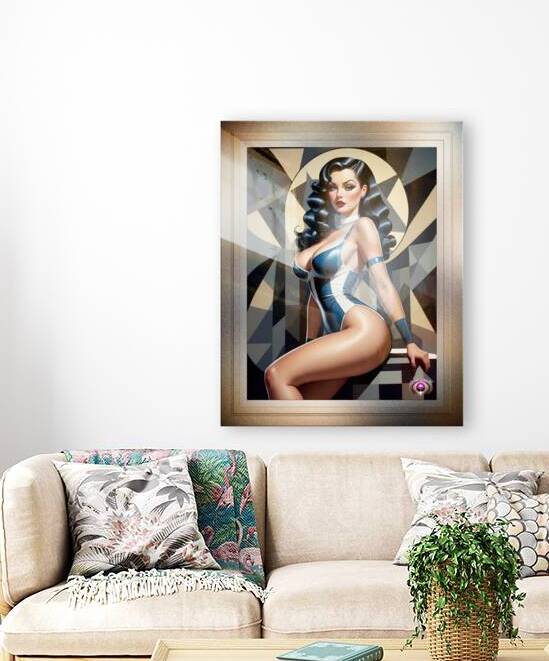 I Play All The Angles Retro Fashion Pin Up Queen Captivating Portrait AI Concept Art by Xzendor7 by xzendor7