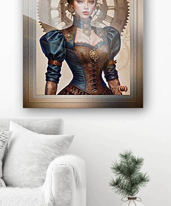 An Exquisite Steampunk Woman Captivating AI Concept Art Portrait by Xzendor7 by xzendor7