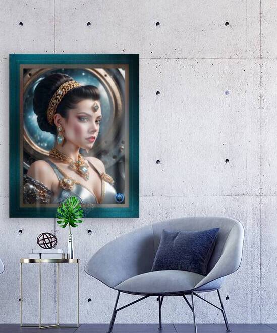 The Opulence Of Metal Chain Fashion Enchanting Portrait AI Concept Art by Xzendor7 by xzendor7