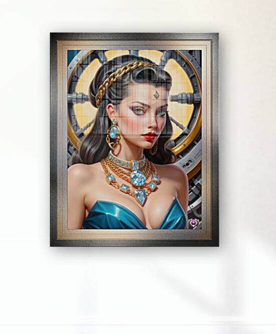 The Blue Diamonds Of Asrak Captivating AI Concept Art Fashion Portrait by Xzendor7 by xzendor7