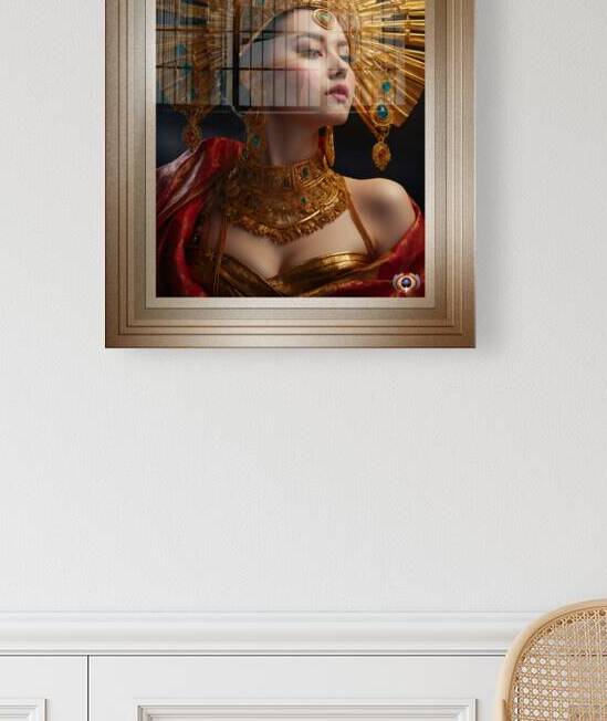 The Glamorous Golden Concubine Of Thelous Gorgeous AI Concept Art Portrait by Xzendor7 by xzendor7