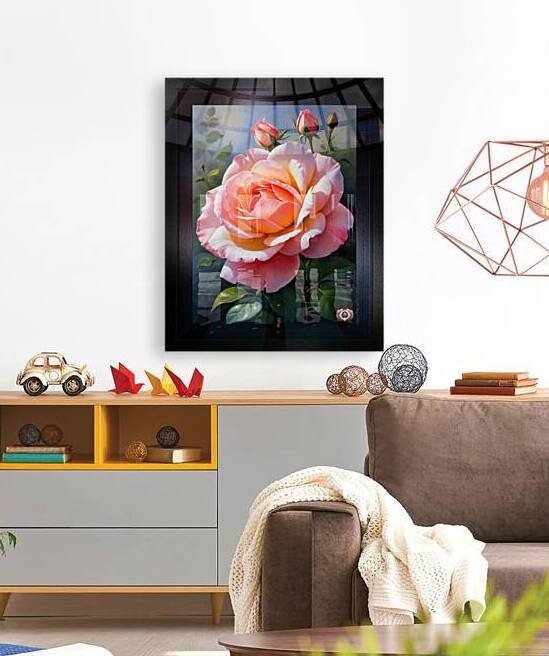A Pink Rose Captivating AI Concept Art Still Life Painting by Xzendor7 by xzendor7