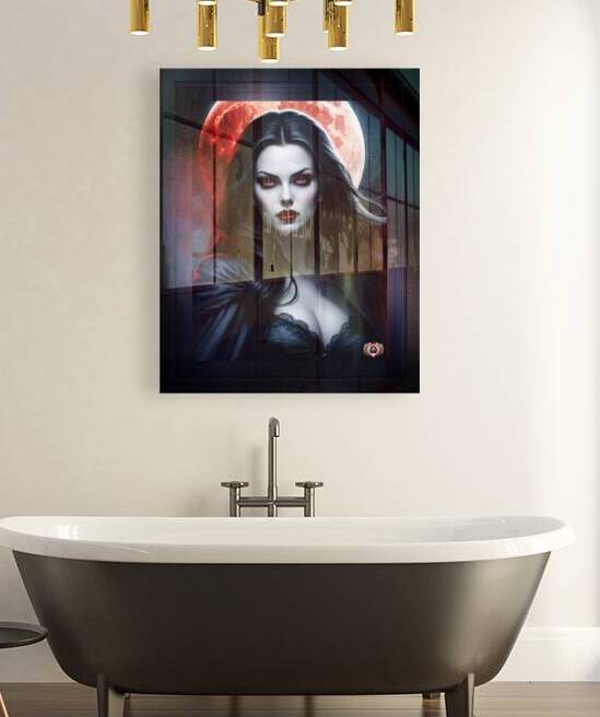 The Captivating Beauty Of The Blood Moonn Captivating AI Concept Art Portrait by Xzendor7 by xzendor7
