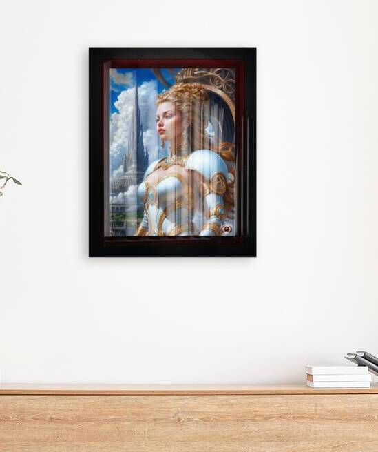 Olynpia Amongst The Grandeur Of Olympus Captivating AI Concept Art Portrait by Xzendor7 by xzendor7