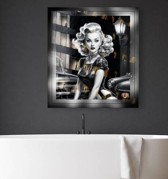 Trapped By Coupes Pin Up Girl Mesmerizing AI Concept Art Illustration Portrait by Xzendor7 by xzendor7