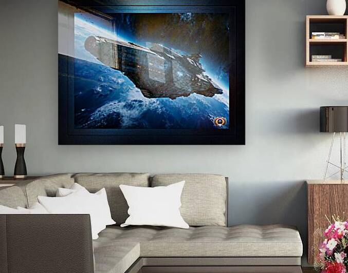 The Star Cruiser Astor Orbiting Cordin Astonishting AI Concept Sci-Fi Art by Xzendor7 by xzendor7