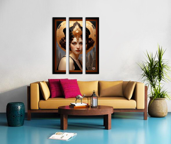 Classic Art Deco Elegance Mesmerizing AI Concept Art Portrait by
