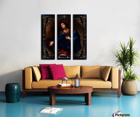 Madonna in Glory by Carlo Dolci Blue Gold Border Xzendor7 Old