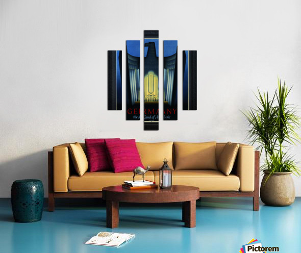 Germany The Land of Music by L Heinemann Art Deco Illustration by