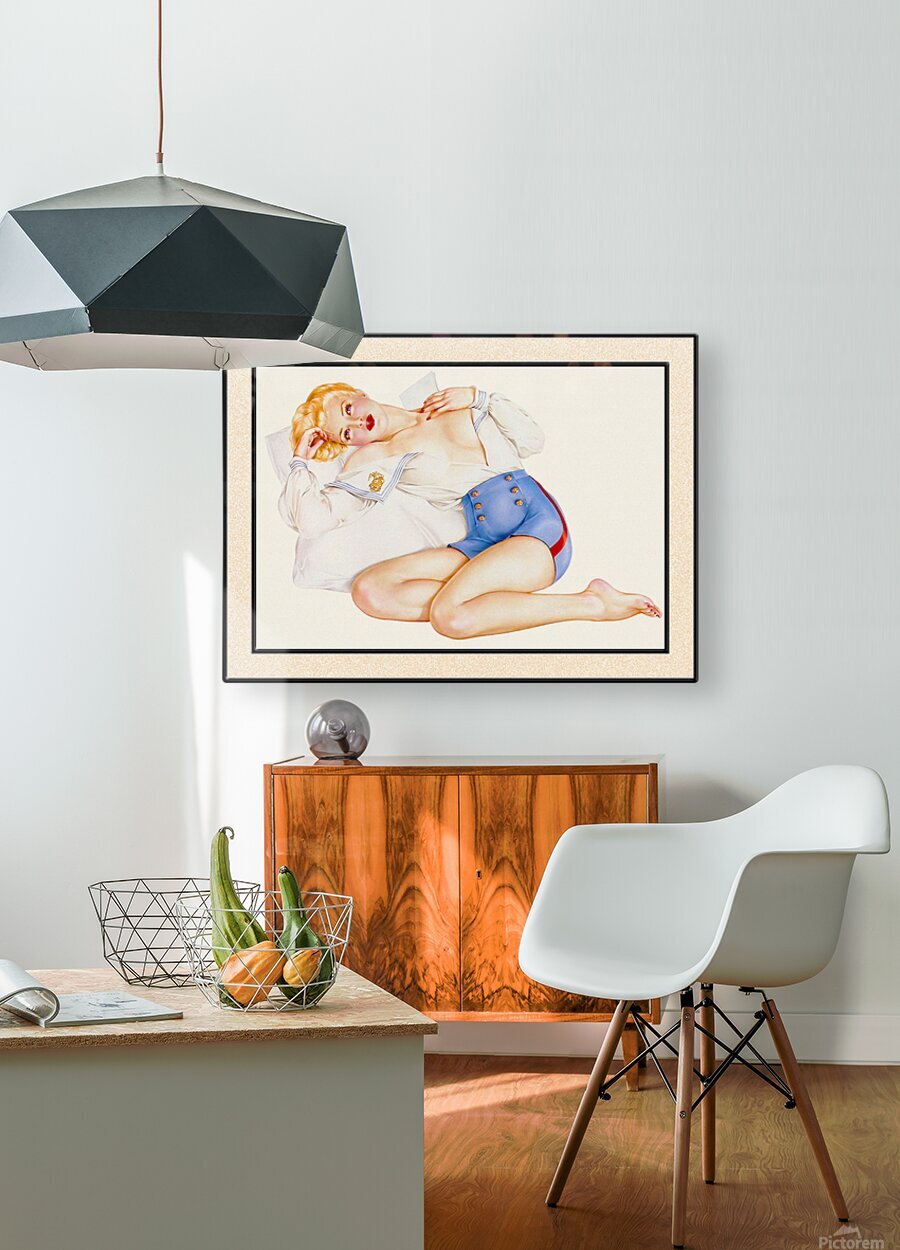 Navy Girl Pin-up Art by Alberto Vargas Pin-Up Girl Vintage Artwork