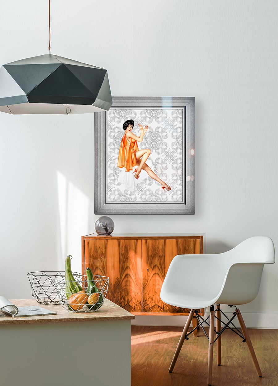 Vargas Girl In An Orange Negligee by Alberto Vargas Remastered