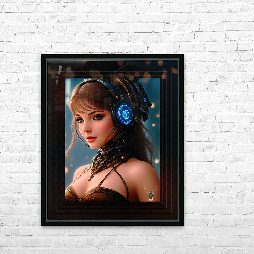 Steampunk Mechanoid Fantasy Girl Alluring Sci-Fi AI Concept Art by