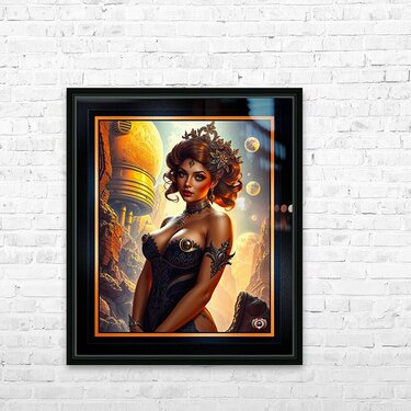 Ousela The Cosmic Vixen Pinup Girl Of Osteselian Mesmerizing AI