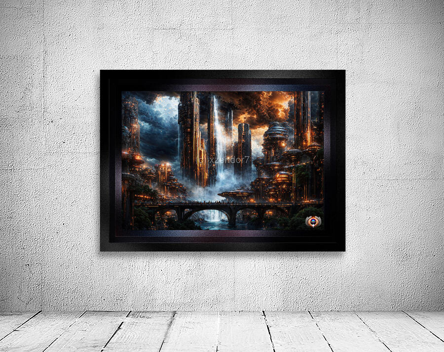 The Erkala Metropolis On Drepous IV Astounding AI Concept Architectural Art by Xzendor7 Wall Preview