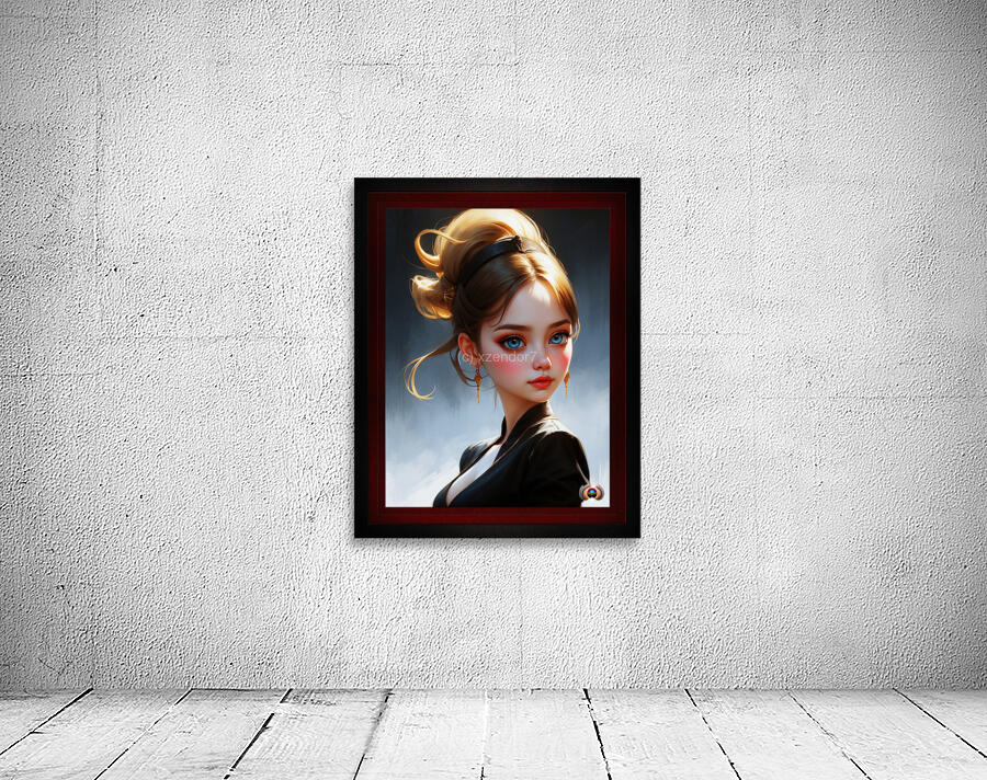 Shes A Doll Captivating AI Concept Art Portrait By Xzendor7 Wall Preview