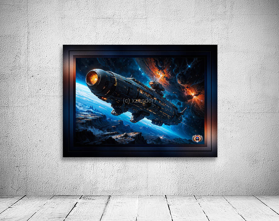 The Torkin Leaving The Planet Trelladen Captivating AI Concept Art by Xzendor7 Wall Preview