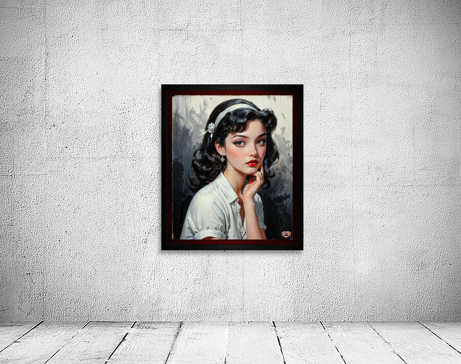 Stunning Vintage-Inspired Portrait of a Thoughtful Young Woman