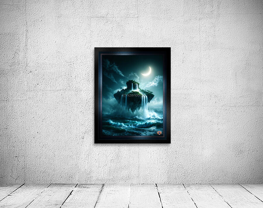 A Surreal Moonlit Island Forest Of Enchantment Awe-Inspiring AI Concept Art by Xzendor7 Wall Preview