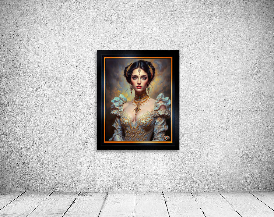 Exquisite Classical Elegance Of A Woman In Golden Attire