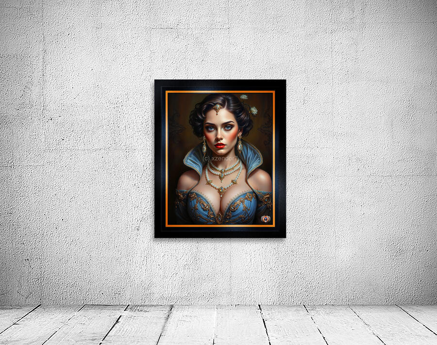 The Timeless Glamour Of A Classical Beauty Portrait Of A Woman Mesmerizing AI Concept Art by Xzendor7 Wall Preview