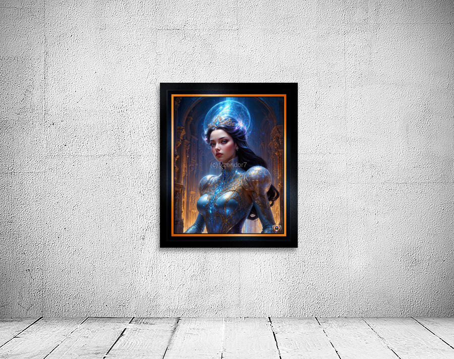 Elysia Ardentis An Enigmatic Vision Of Celestial Elegance And Grace Captivating AI Concept Art by Xzendor7 Wall Preview