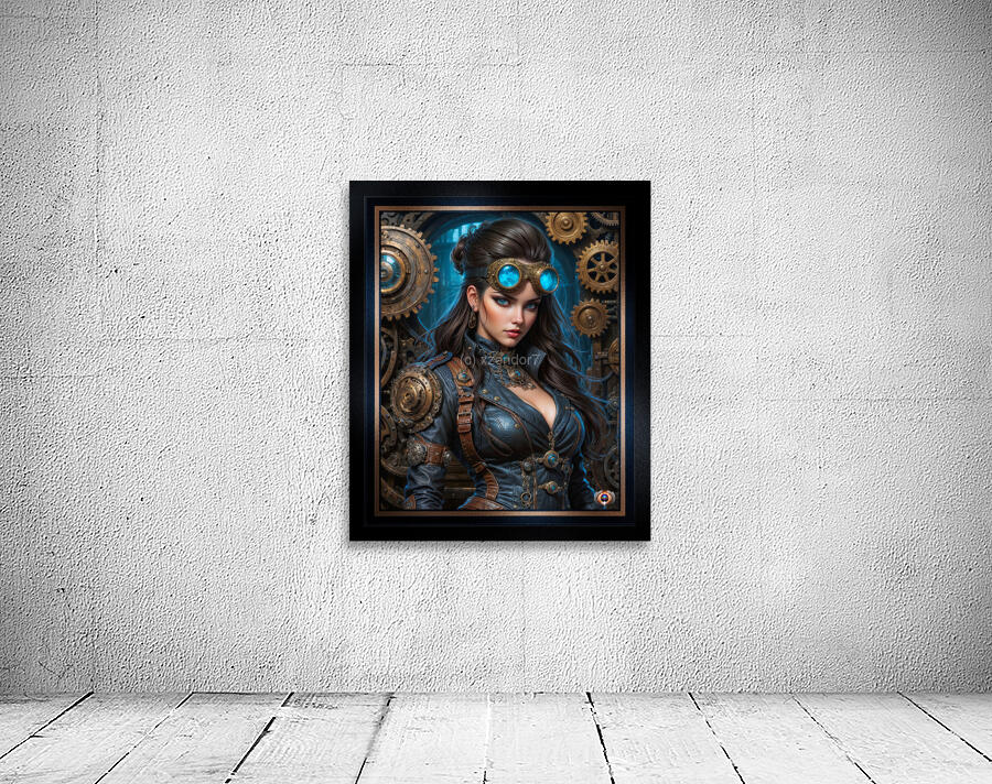 Clockwork Portrait Of Victorian Beauty Lyrianne Grayson Captivating AI Concept Art by Xzendor7 Wall Preview