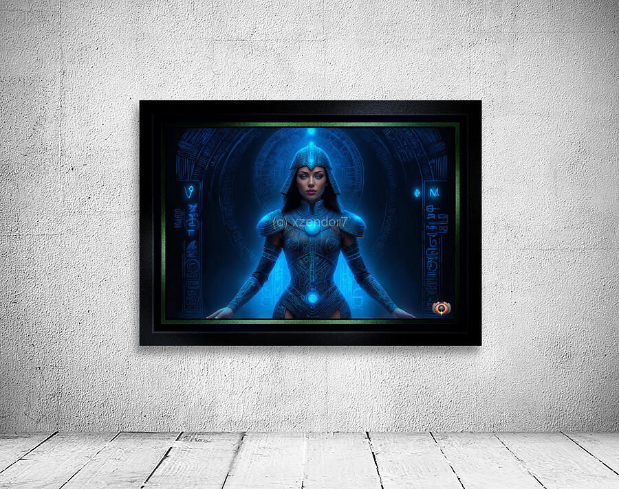 Guardian Of The Ancient Gateway Of Veridyan Mesmerizing AI Concept Art by Xzendor7 Wall Preview