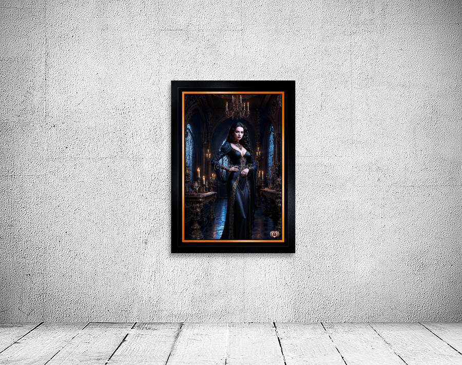 A Stunning Gothic Vision Of The Obsidian Empress Gorgeous AI Concept Art by Xzendor7 Wall Preview