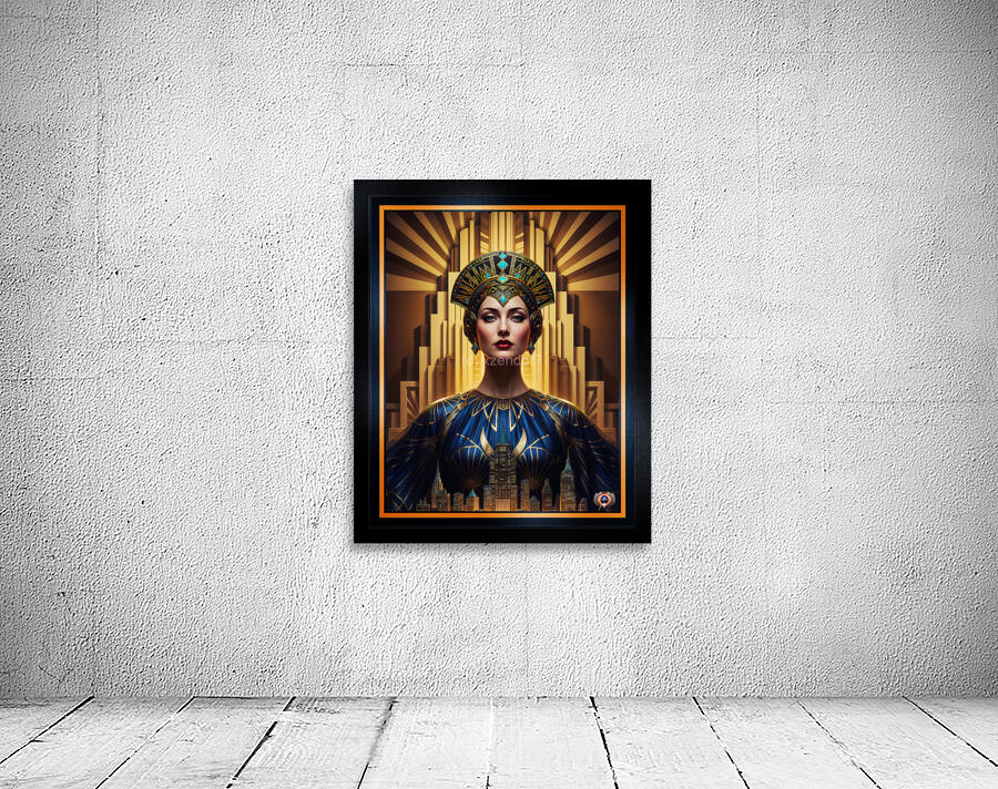 Majestic Portrait Of Rilva Erenia Amidst Golden Architecture Stunning AI Concept Art by Xzendor7 Wall Preview