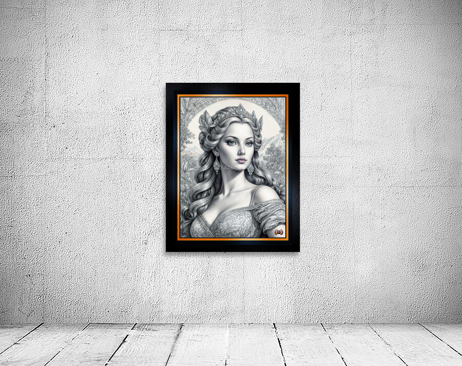 Lady Vaelorin Silvanius In The Garden Of Valtoris Of Aerelon Mesmerizing AI Concept Art by Xzendor7 Wall Preview