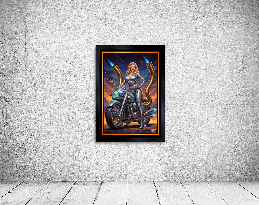 Retro-Futuristic Portrait Of Lady Tsira Zaltera On Solara Gorgeous AI Concept Art by Xzendor7 Wall Preview