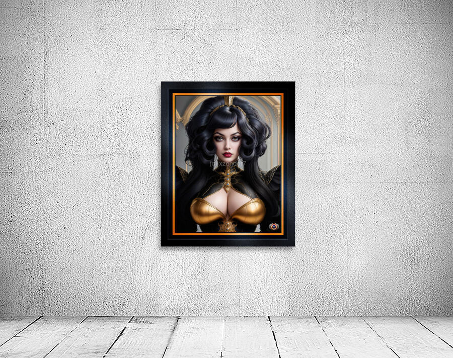 Fantasy Art Portrait Of Regal Beauty Lady Mirielle Diodorus Mesmerizing AI Concept Art by Xzendor7 Wall Preview