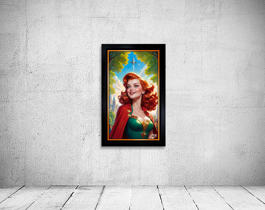 Verdant Splendor Graceful Fantasy Portrait Of Lady Aeraviel Radiant AI Concept Art by Xzendor7 Wall Preview